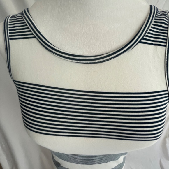 ROXY Beach Dress Maxi Navy Blue/White Striped Size M - Picture 5 of 11